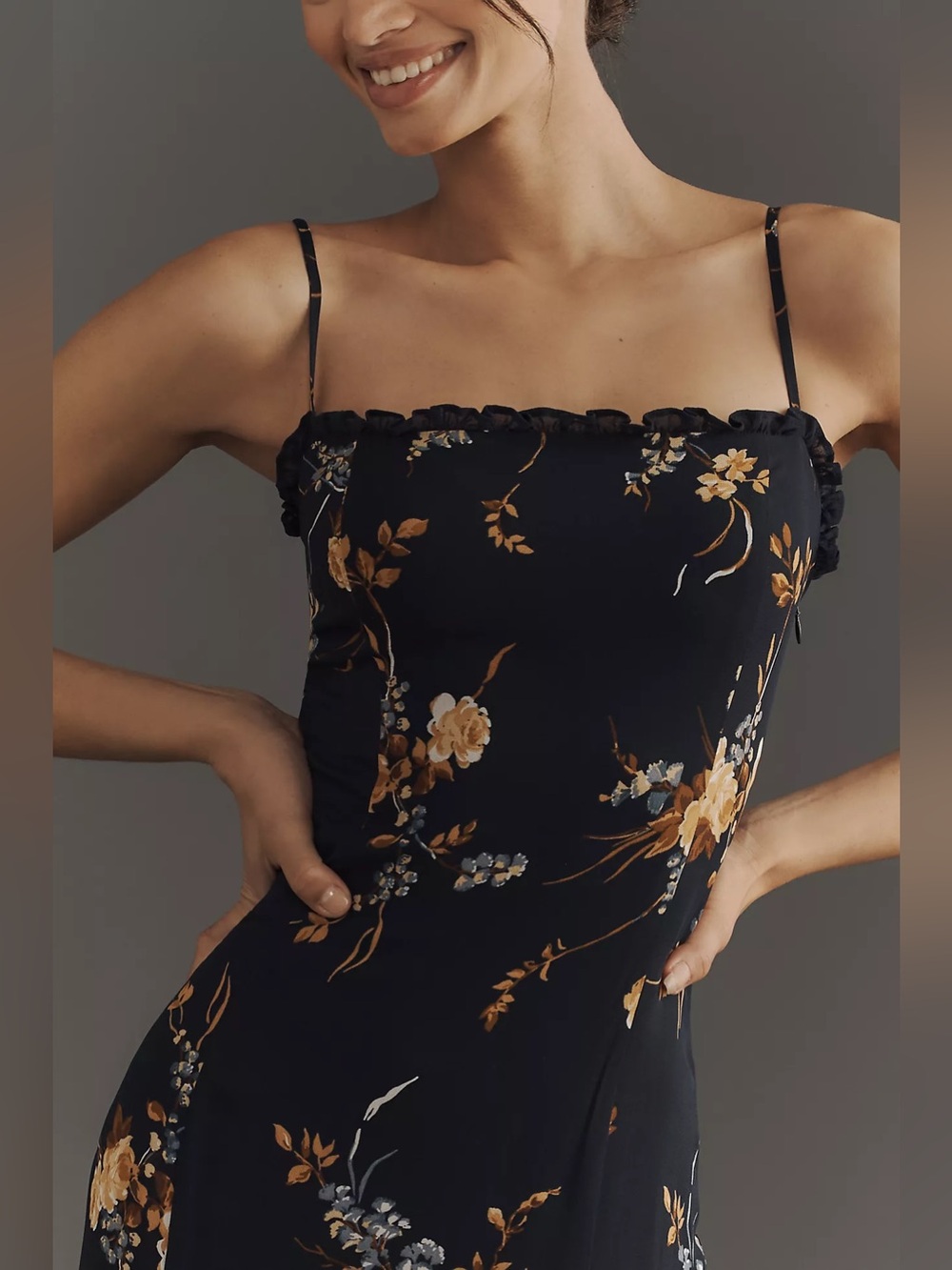 NEW REFORMATION Lilibet Dress in Navy Size 12 - Picture 5 of 13